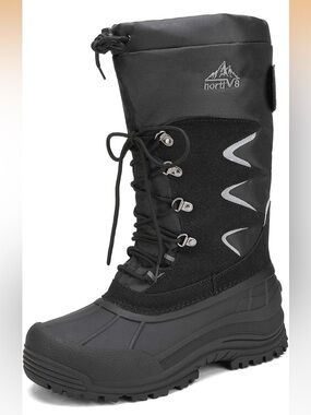 NORTIV 8 Men's Waterproof Winter Snow Boots Insulated Fur Liner Lightweight 12